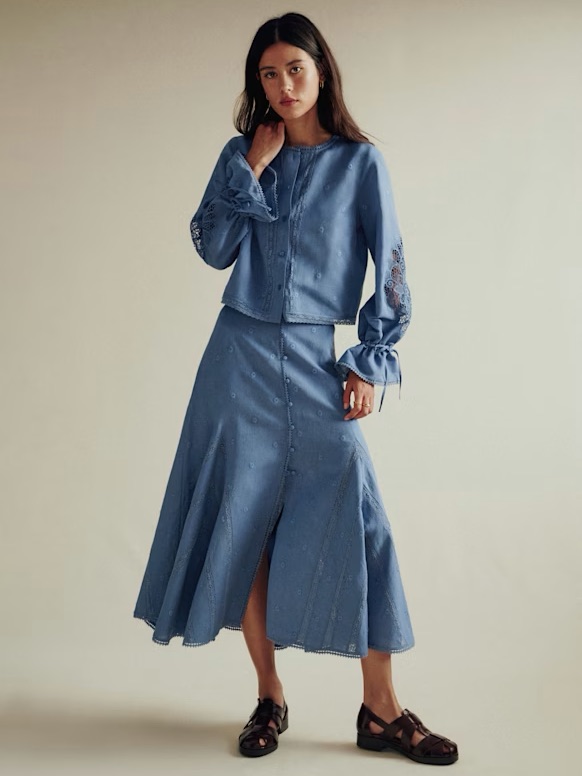 Sezane Jolane Skirt Size 2 Maxi Skirt